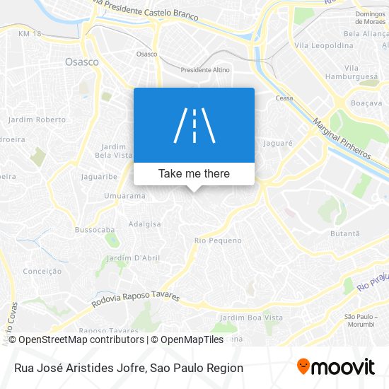 Mapa Rua José Aristides Jofre