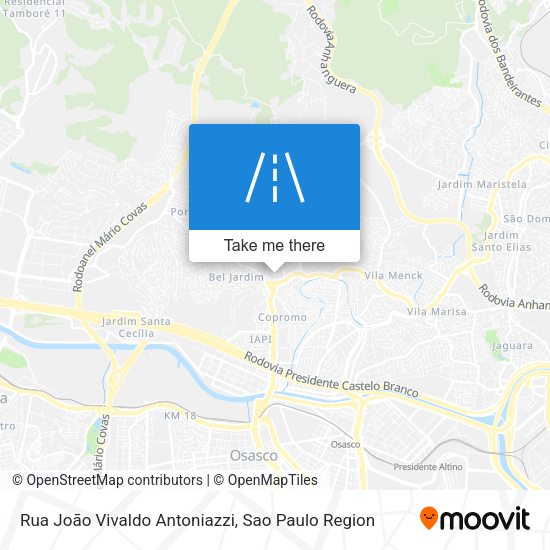Rua João Vivaldo Antoniazzi map