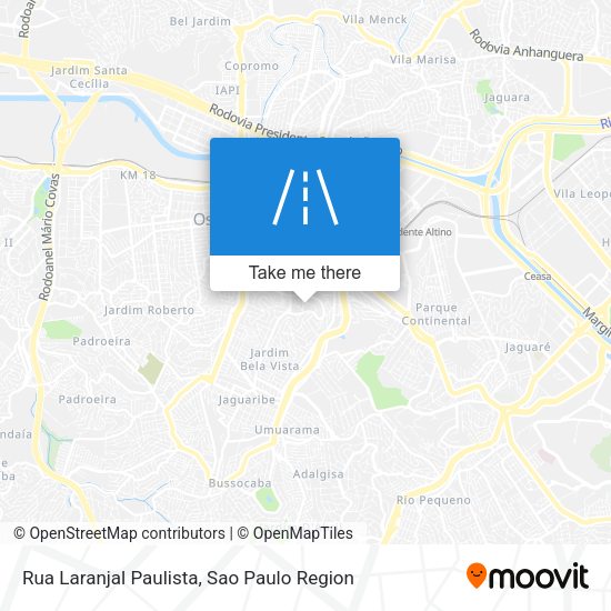 Rua Laranjal Paulista map