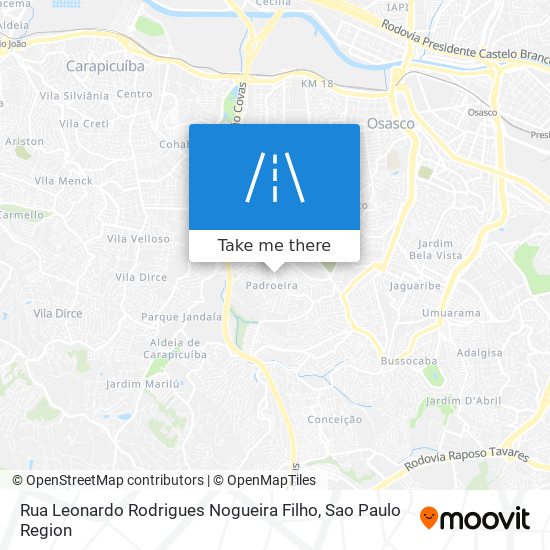 Mapa Rua Leonardo Rodrigues Nogueira Filho