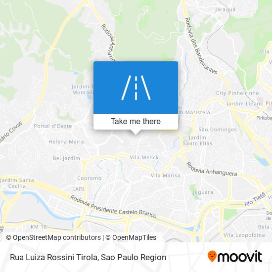 Mapa Rua Luiza Rossini Tirola