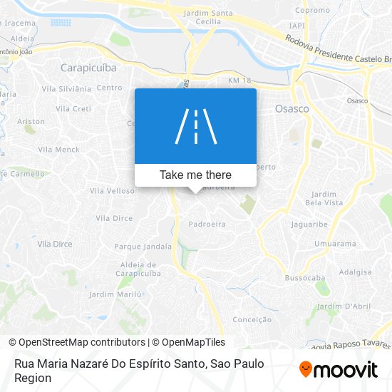 Mapa Rua Maria Nazaré Do Espírito Santo