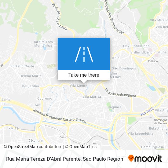 Mapa Rua Maria Tereza D'Abril Parente