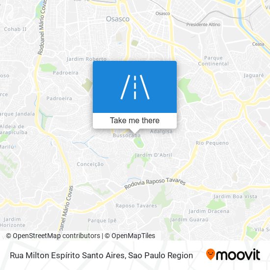 Rua Milton Espírito Santo Aires map