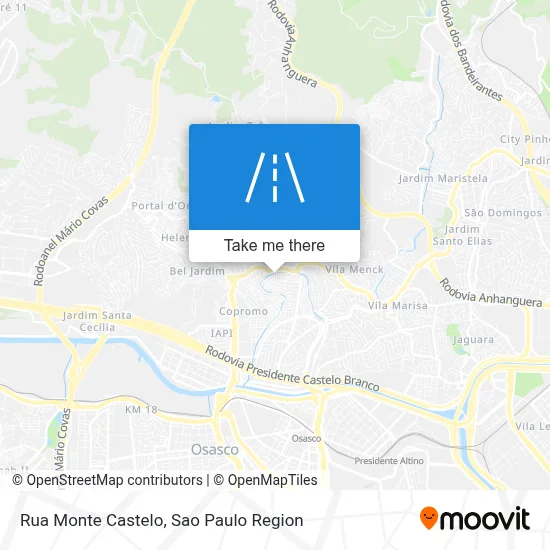 Rua Monte Castelo map