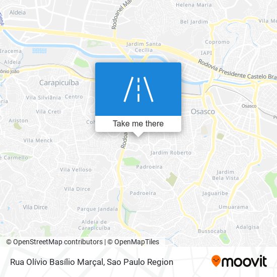 Mapa Rua Olívio Basílio Marçal