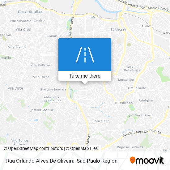 Mapa Rua Orlando Alves De Oliveira