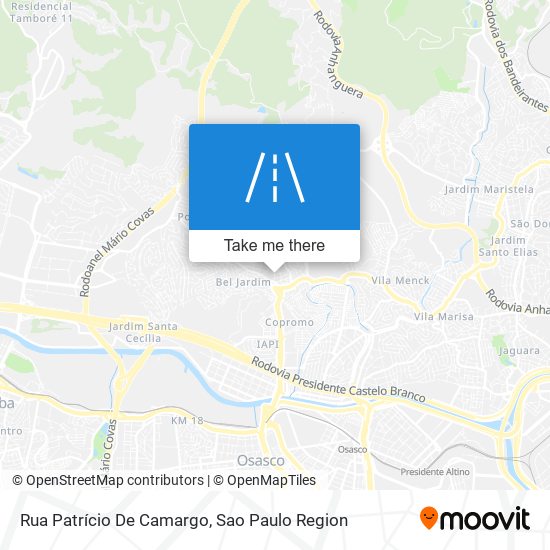 Mapa Rua Patrício De Camargo