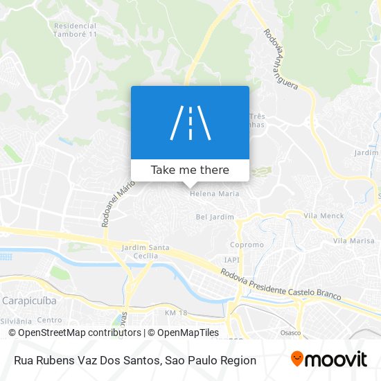 Mapa Rua Rubens Vaz Dos Santos