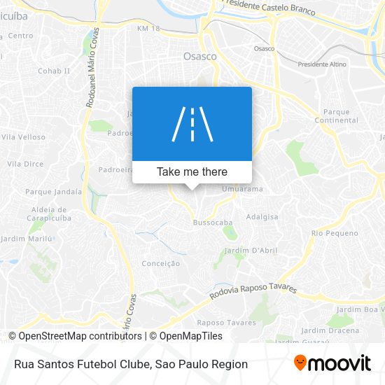 Rua Santos Futebol Clube map