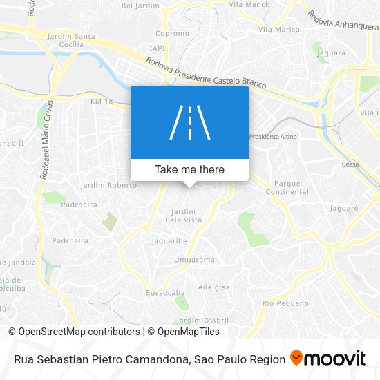 Rua Sebastian Pietro Camandona map