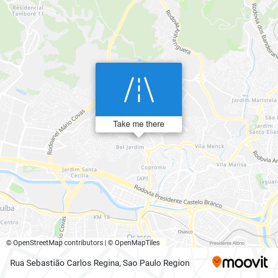 Mapa Rua Sebastião Carlos Regina