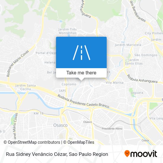 Rua Sidney Venâncio Cézar map