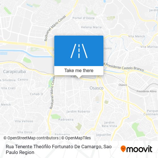 Mapa Rua Tenente Theófilo Fortunato De Camargo