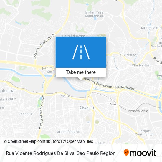 Mapa Rua Vicente Rodrigues Da Silva