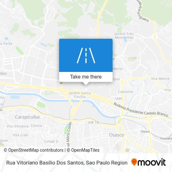 Rua Vitoriano Basílio Dos Santos map