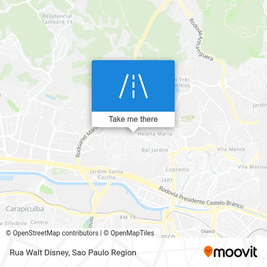 Rua Walt Disney map