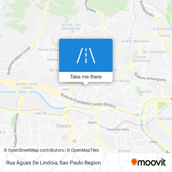 Rua Águas De Lindóia map