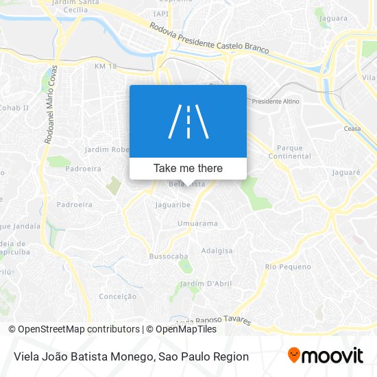 Viela João Batista Monego map