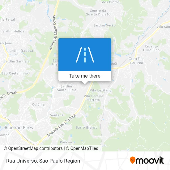 Rua Universo map