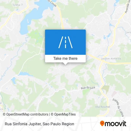 Rua Sinfonia Jupiter map