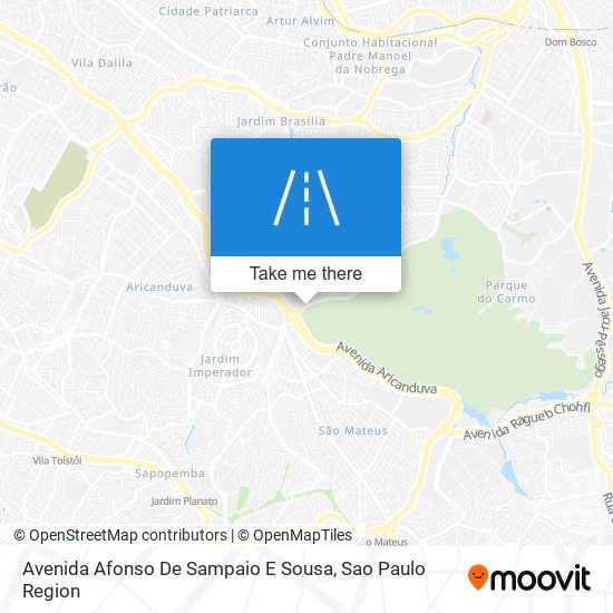 Mapa Avenida Afonso De Sampaio E Sousa