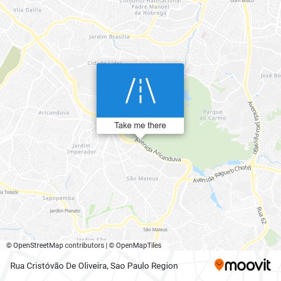 Mapa Rua Cristóvão De Oliveira