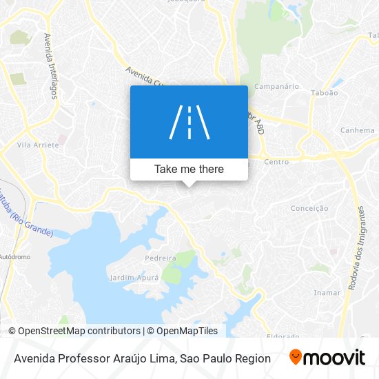 Mapa Avenida Professor Araújo Lima