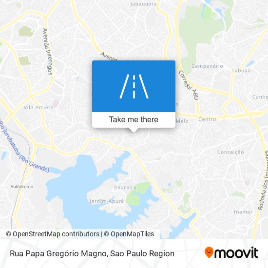 Mapa Rua Papa Gregório Magno