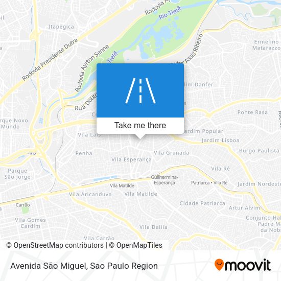 Avenida São Miguel map