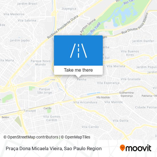 Mapa Praça Dona Micaela Vieira