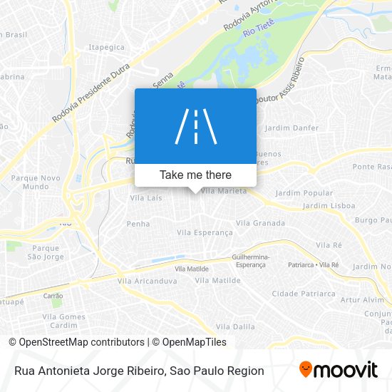Rua Antonieta Jorge Ribeiro map