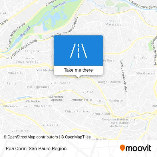 Rua Corin map