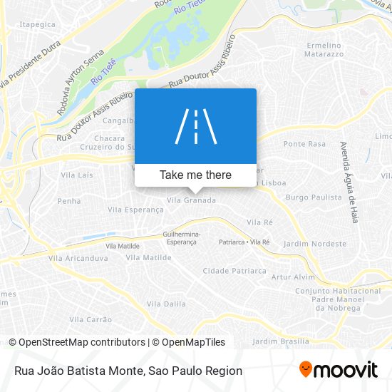 Mapa Rua João Batista Monte