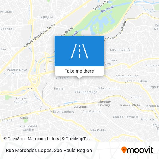 Mapa Rua Mercedes Lopes