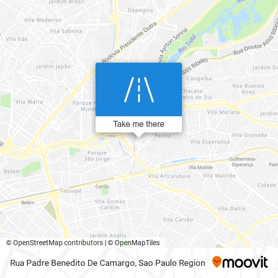 Rua Padre Benedito De Camargo map
