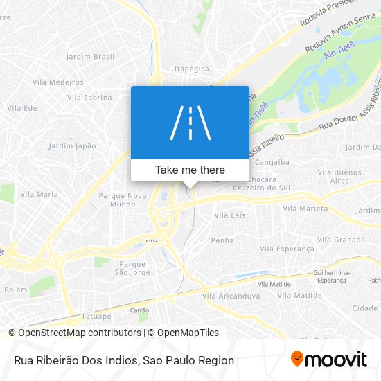 Rua Ribeirão Dos Indios map