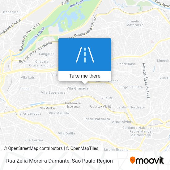 Rua Zélia Moreira Damante map