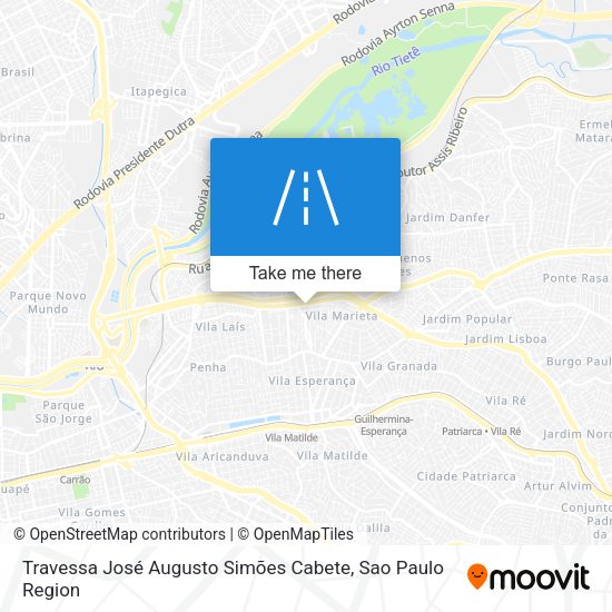 Travessa José Augusto Simões Cabete map