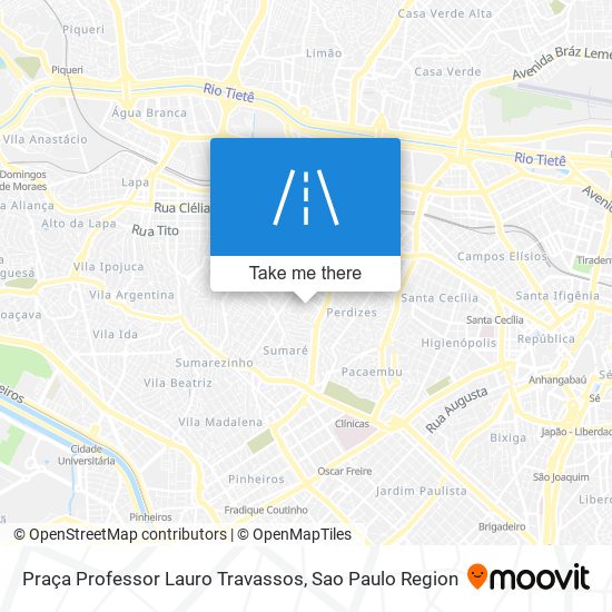 Mapa Praça Professor Lauro Travassos