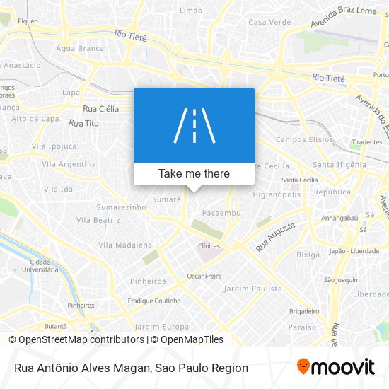 Rua Antônio Alves Magan map