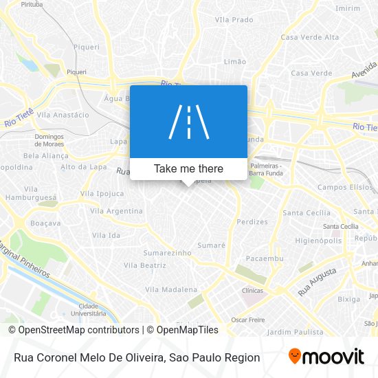 Rua Coronel Melo De Oliveira map