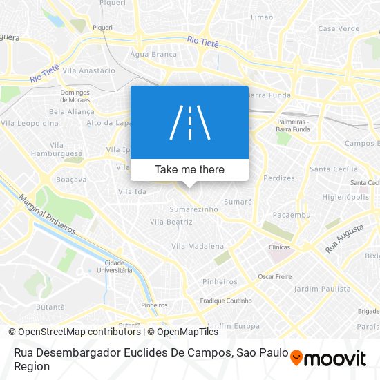 Mapa Rua Desembargador Euclides De Campos