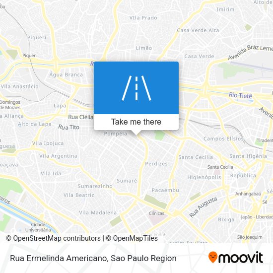 Rua Ermelinda Americano map