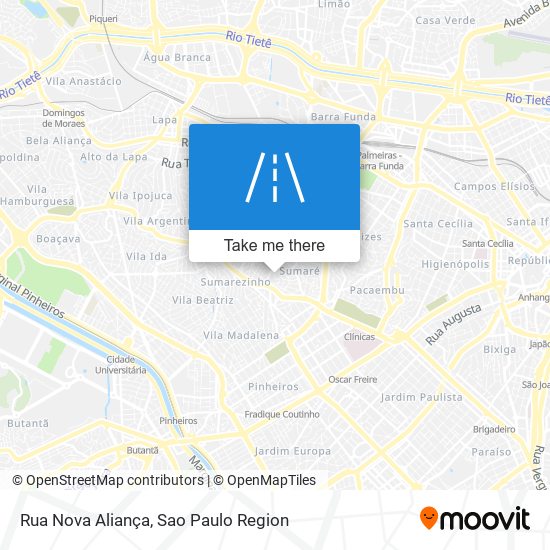 Rua Nova Aliança map