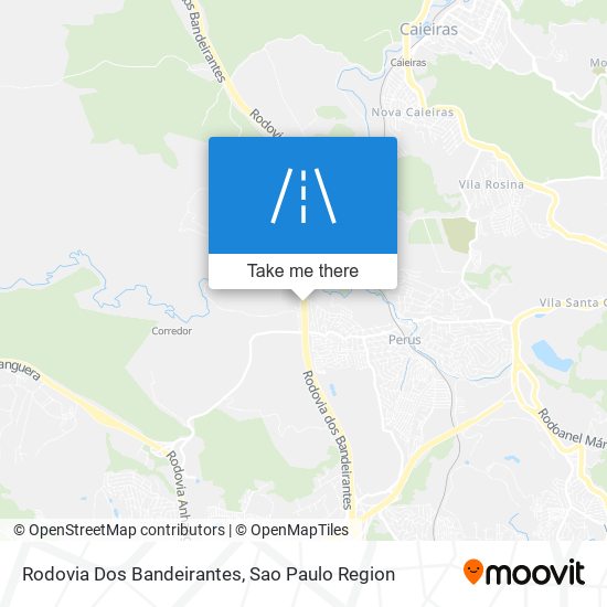 Mapa Rodovia Dos Bandeirantes