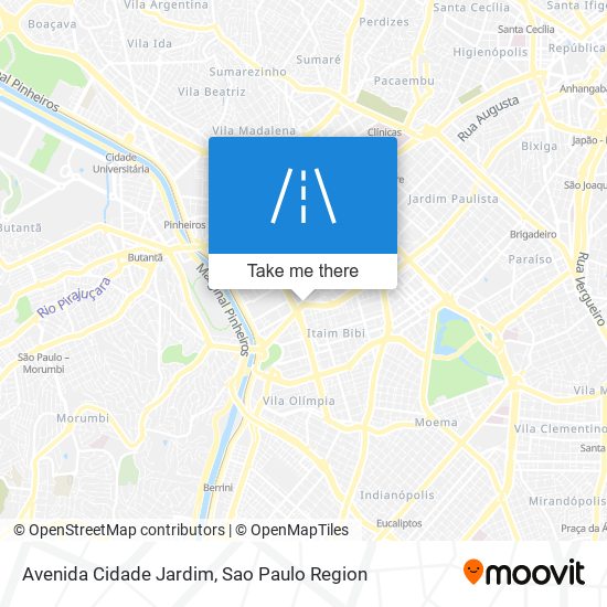 Avenida Cidade Jardim map