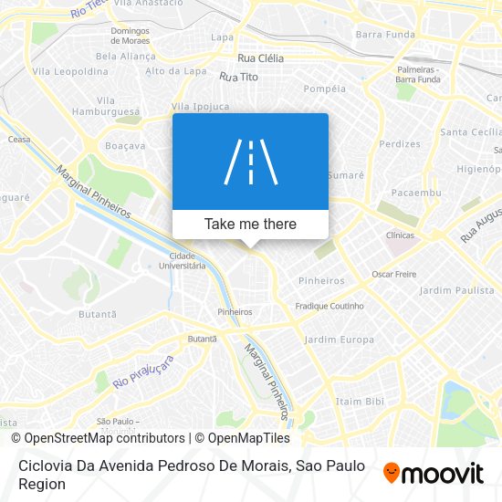 Ciclovia Da Avenida Pedroso De Morais map