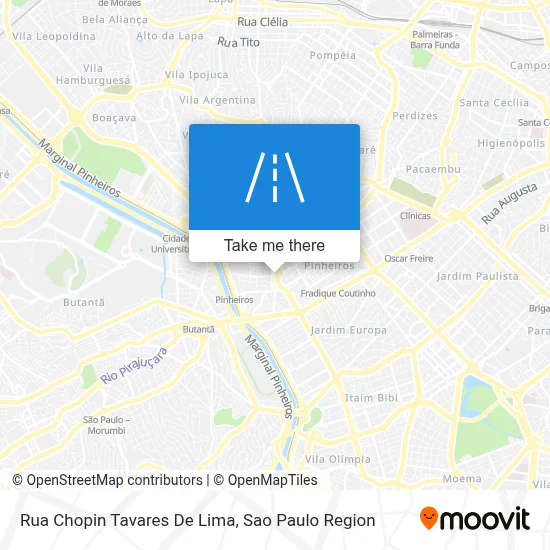 Rua Chopin Tavares De Lima map