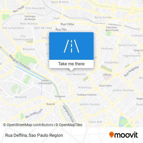 Rua Delfina map